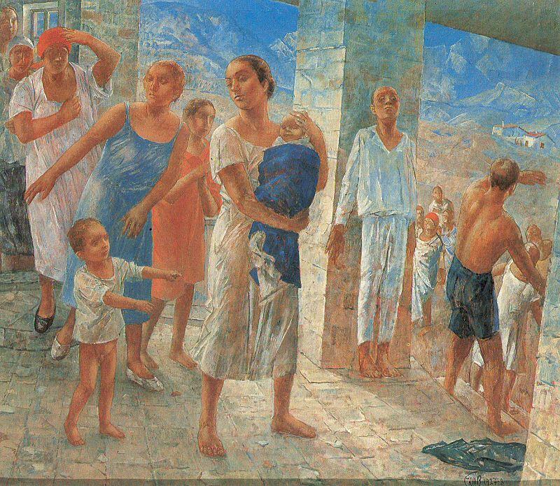 Petrov-Vodkin, Kozma Earthquake in the Crimea Sweden oil painting art